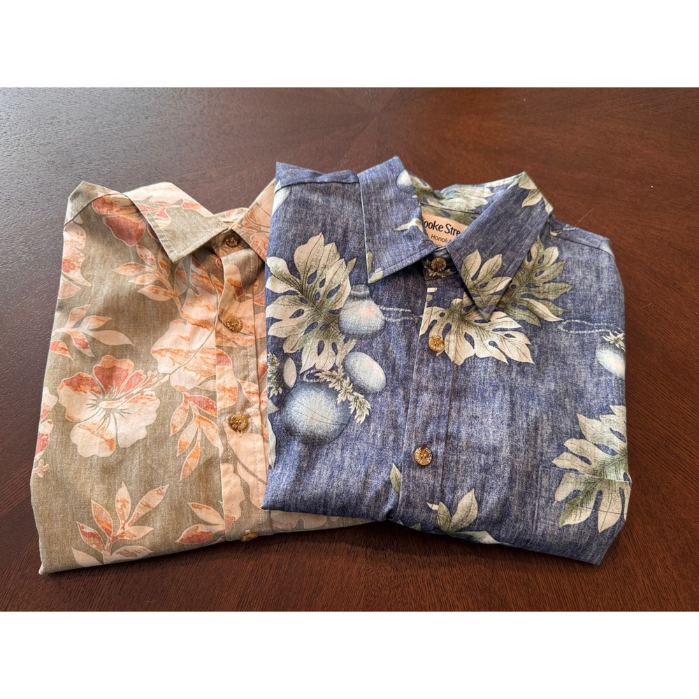 Cooke Street Honolulu Hawaiian Shirts Mens S Lot 2 Made Hawaii Floral NWOT